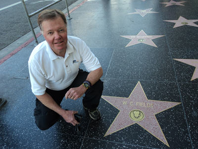 Allen A. Fields Allen at the W.C. Fields Star on Hollywood Blvd.