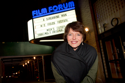 Dr. Harriet Fields Dr. Harriet Fields in front of the Film Forum marquee.