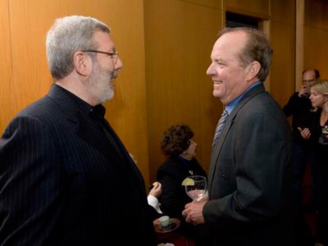 Ron Fields and Leonard Maltin Ron and Leonard at closing ceremonies of the W.C. Fields Exhibit.