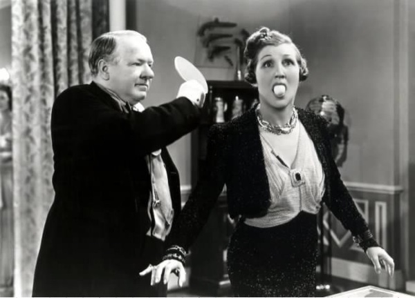 Still of W.C. Fields and Jan Duggan.