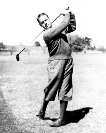 Bobby Jones in backswing.