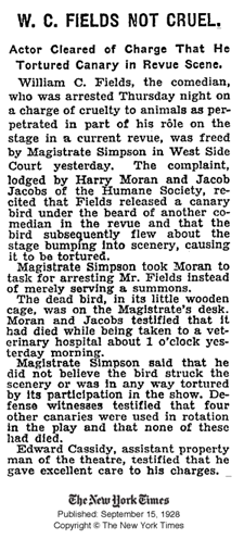 W.C. Fields not cruel W.C. Fields not cruel.